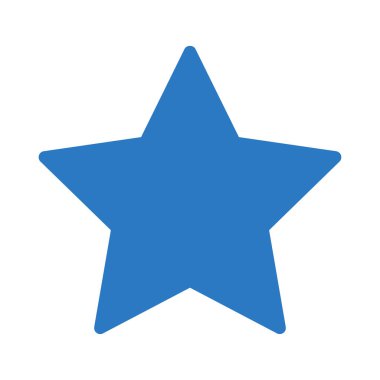 Yeni yıl yıldız dekorasyon düz stil ikonu, vektör çizim  