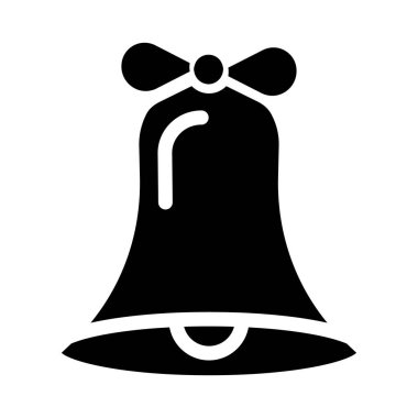 Çan yay düz stil ikonu, vektör çizim ile 