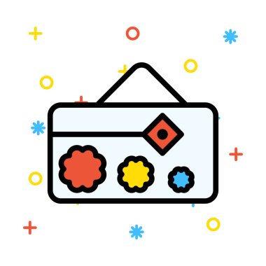 Kavurma ekmek kahvaltı vektör çizim 