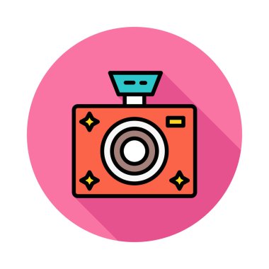 Kamera yakalama fotoğraf vektör çizim 