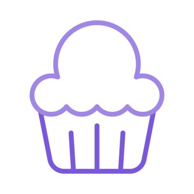 Cupcake kek pasta vektör çizim 