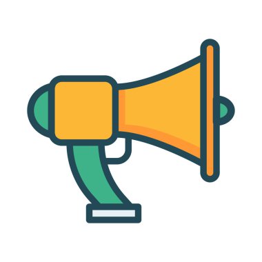 hoparlör megafon yüksek sesle vektör çizim 