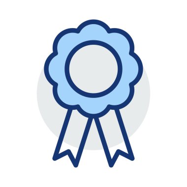 madalya düz stil ikonu, vektör çizim 