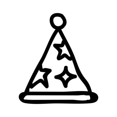 parti şapkası düz stil ikonu, vektör çizim 