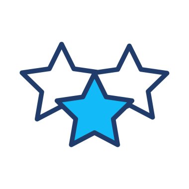 Dekoratif Noel yıldız düz stil ikonu, vektör çizim 