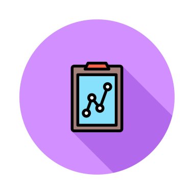 Pano analitik grafik düz stil simgesi, vektör çizim ile 