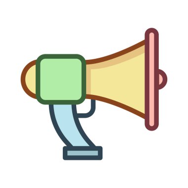 hoparlör megafon yüksek sesle vektör çizim 