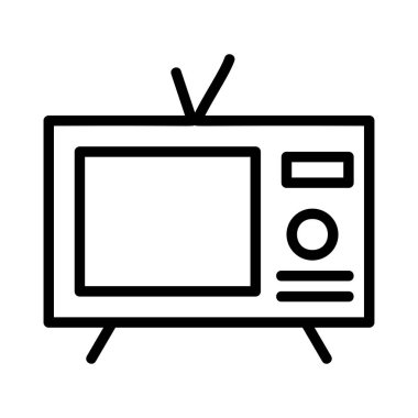 Televizyon anteni ekran vektör çizim 