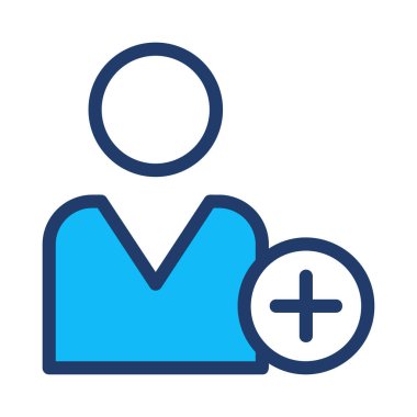 artı işareti düz stil ikonu, vektör çizim, avatar eklemek kullanıcı kavramı 