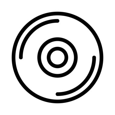 CD disk düz stil ikonu, vektör çizim  