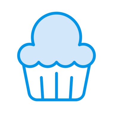 Cupcake kek pasta vektör çizim 