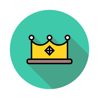 taç simge vektör vektör çizim 