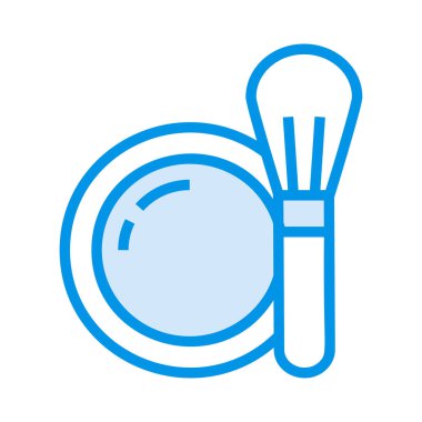 ayna fırça makyaj vektör çizim 