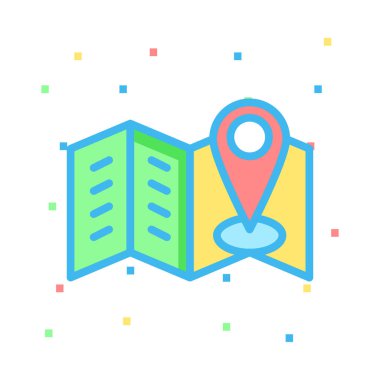 konumu Gps vektör çizim Haritası 