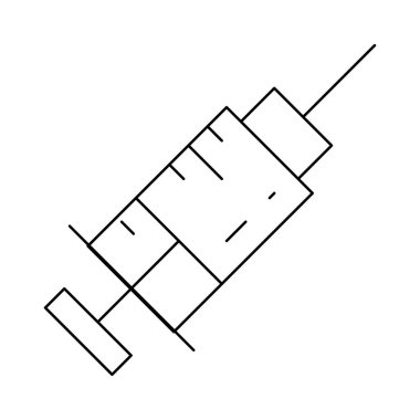Enjeksiyon şırınga iğne vektör çizim 