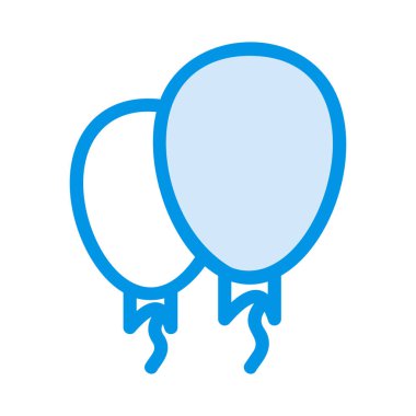 Parti balonları düz stil ikonu, vektör çizim 