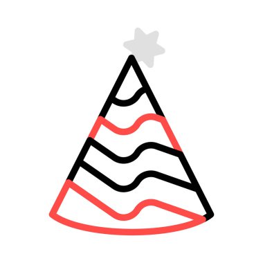 şapka parti şapkası vektör çizim 