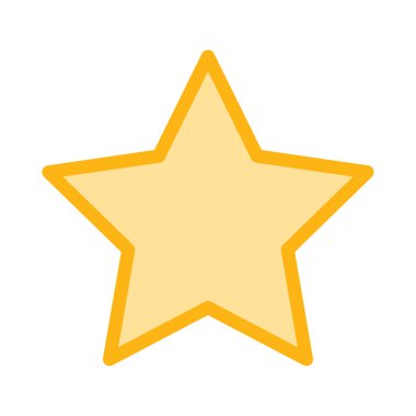 Yeni yıl yıldız dekorasyon düz stil ikonu, vektör çizim  