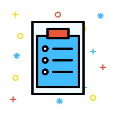 Pano listesi belge vektör çizim 