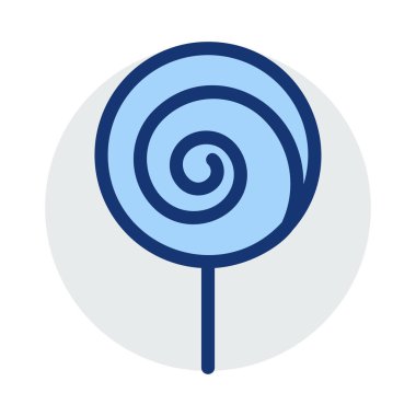 tatlı lolipop düz stil ikonu, vektör çizim 