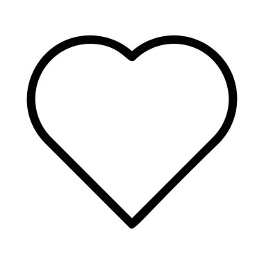 kalp düz stil ikonu, vektör çizim, Sevgililer günü kavramı 