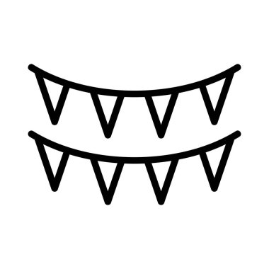 kirazkuşları küçük bayrak süsleme vektör çizim 