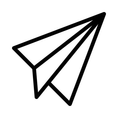 Kağıt Uçak düz stil ikonu, vektör çizim 