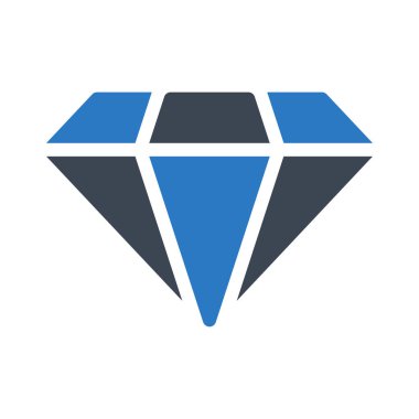 elmas düz stil ikonu, vektör çizim 