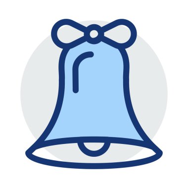 Çan yay düz stil ikonu, vektör çizim ile 