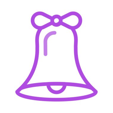 Çan yay düz stil ikonu, vektör çizim ile 