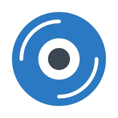 CD disk düz stil ikonu, vektör çizim  