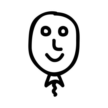 Parti Balon düz stil ikonu, vektör çizim 