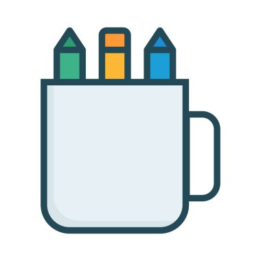 kalem kavanoz kalem sabit vektör çizim 