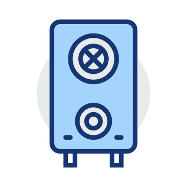 woofer hoparlör yüksek sesle vektör çizim 