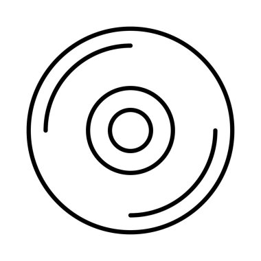 CD disk düz stil ikonu, vektör çizim  