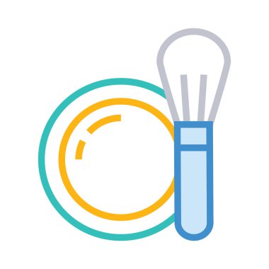 ayna fırça makyaj vektör çizim 