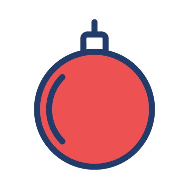 Noel dekoratif biblo düz stil ikonu, vektör çizim 