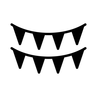 kirazkuşları küçük bayrak süsleme vektör çizim 