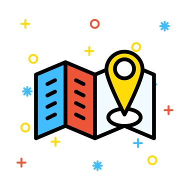 konumu Gps vektör çizim Haritası 