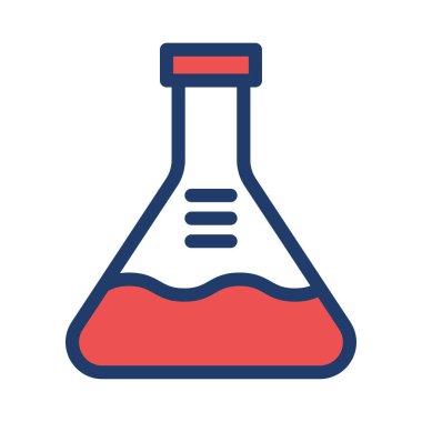 Laboratuvar şişesi düz stil ikonu, vektör çizim 