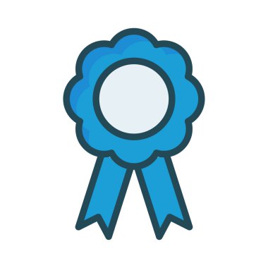 madalya düz stil ikonu, vektör çizim 