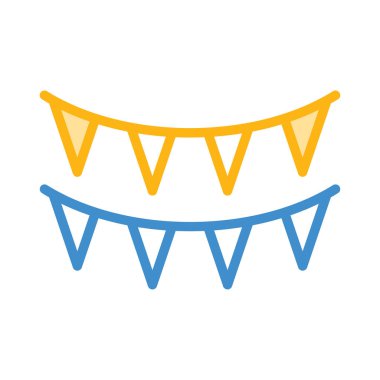 kirazkuşları küçük bayrak süsleme vektör çizim 