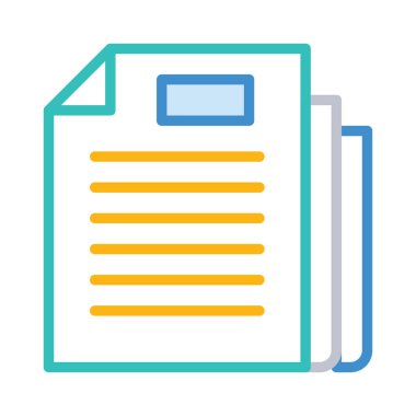 belge dosyaları sayfası vektör çizim 