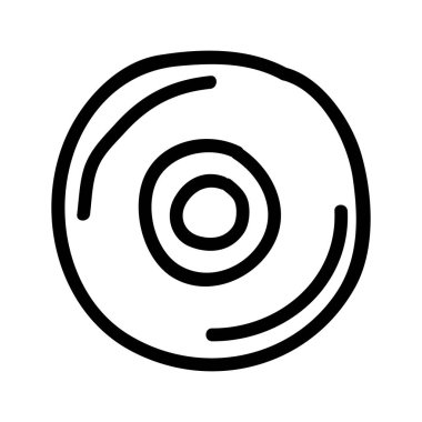 CD disk düz stil ikonu, vektör çizim  