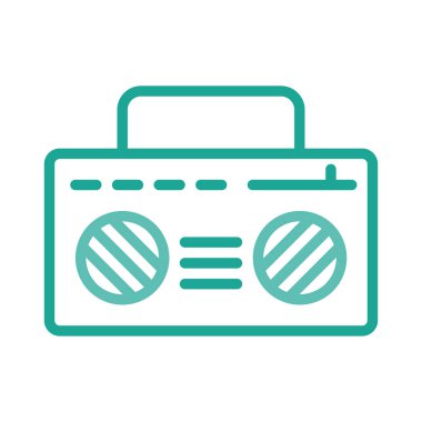 teyp radyo kaset vektör çizim 