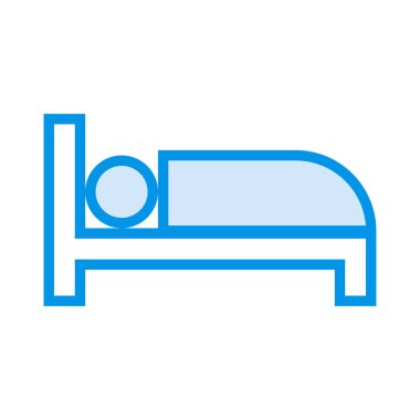yatak uyku otel vektör çizim 