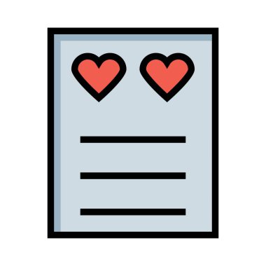 kart davet mektubu vektör çizim seviyorum 