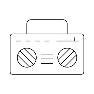 teyp radyo kaset vektör çizim 