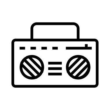 teyp radyo kaset vektör çizim 