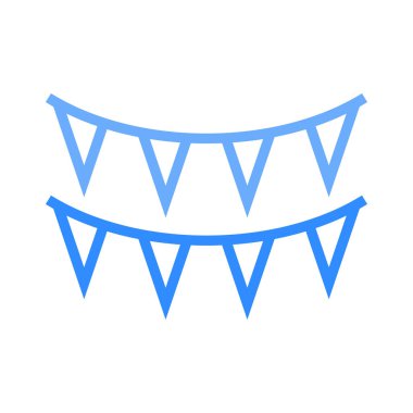 kirazkuşları küçük bayrak süsleme vektör çizim 